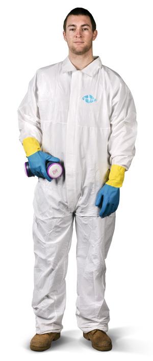 PERMAGARD COVERALL ELASTIC W AND A - Disposable Apparel and Accessories